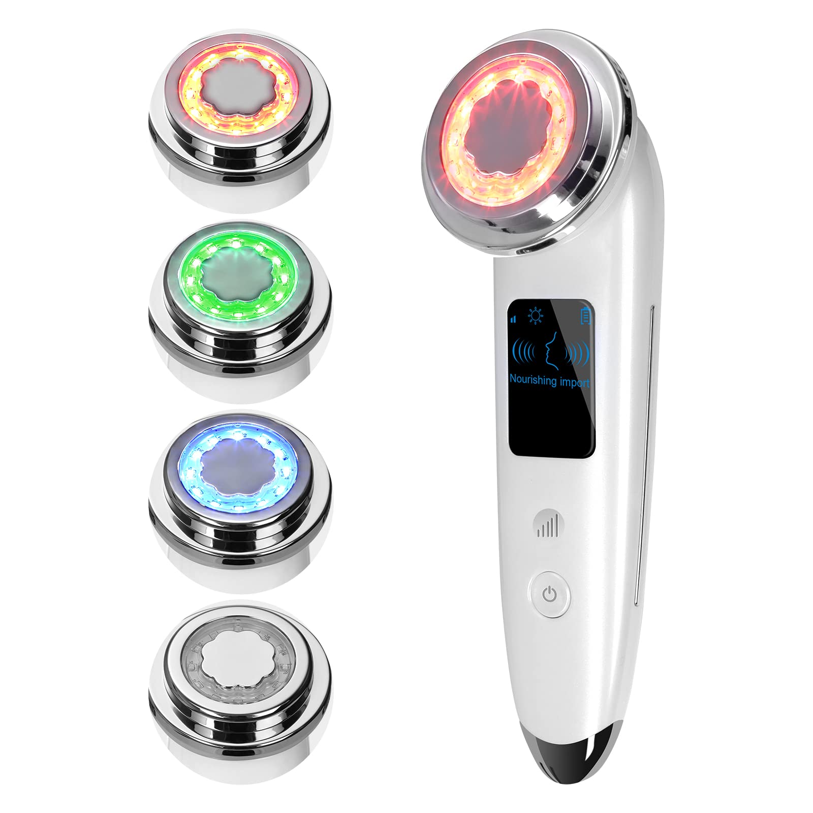 EMS Facial Massager LED Light therapy Sonic Ion Vibration Skin Tightening Face Lifting Anti Wrinkle Beauty Device Skin Care Tool