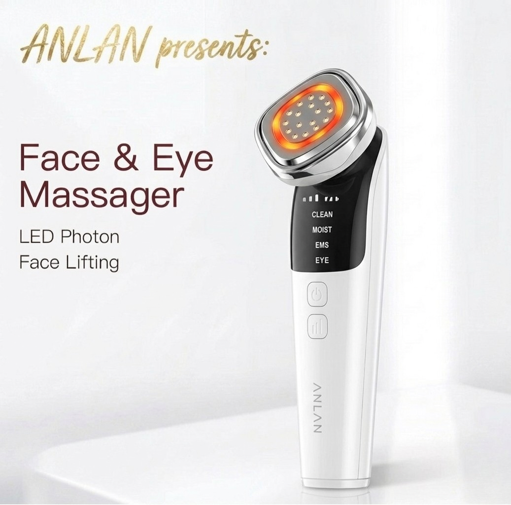 ANLAN EMS Face Massager Lite Microcurrent Eye Beauty Face Lifting Deep Cleaning Hot Compress Vibration Massage Skincare Tool
