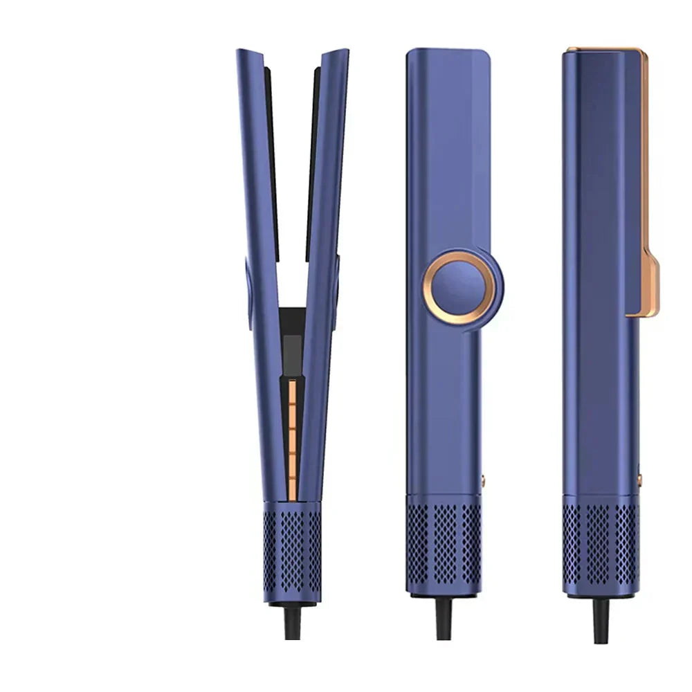 2 IN 1 Professional Hair Straightener & Hair Dryer Heat-Up Hair Flat Iron, Negative Ion Iron Long-Lasting Styling Tool Dys0n