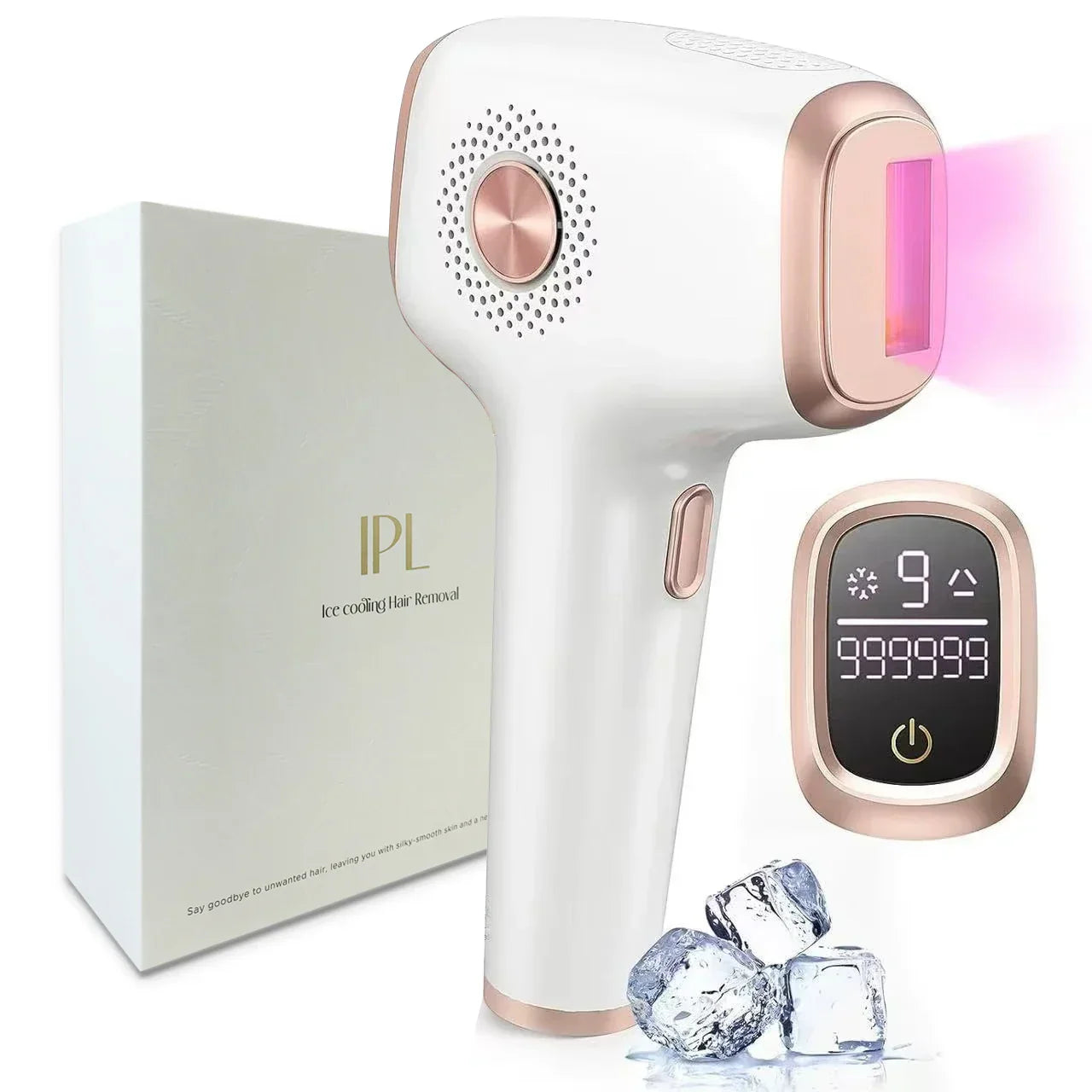 INNZA IPL Cooling Lazer Auto Shot Hair Removal Device Depiladora Laser  999,999 Flashes Painless Hair Remover